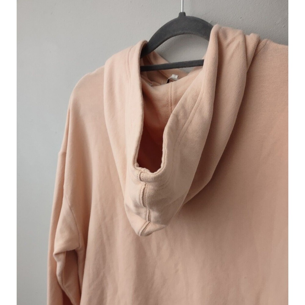 Vince Crossover Collar Hooded Sweatshirt Peach Hoodie Womens Small Activewear - Picture 4 of 7